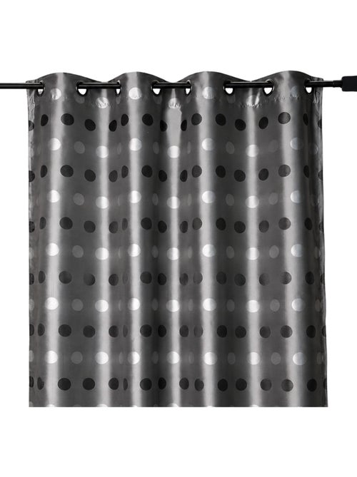 Cortina jacquard com bolinhas tom sobre tom - Kiabi