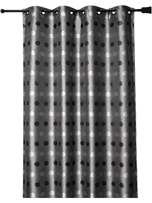 Cortina jacquard com bolinhas tom sobre tom - Kiabi