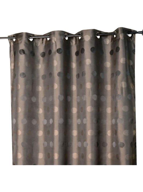 Cortina jacquard com bolinhas tom sobre tom - Kiabi