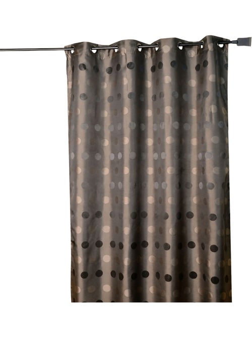 Cortina jacquard com bolinhas tom sobre tom - Kiabi