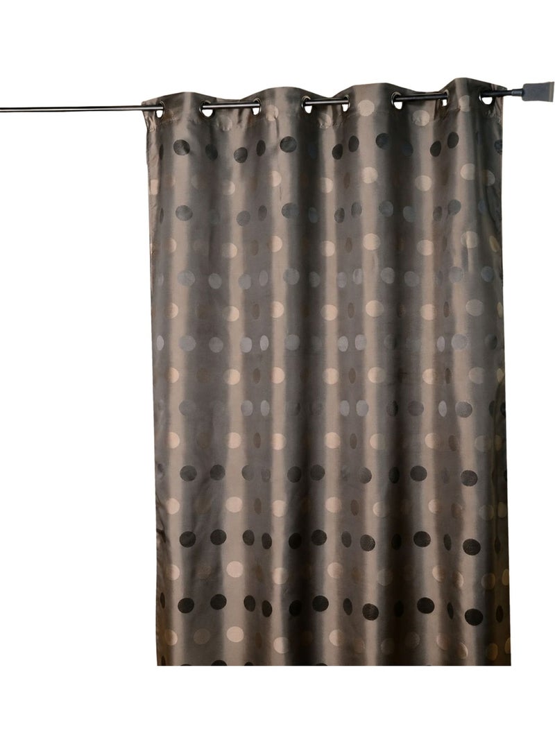 Cortina jacquard com bolinhas tom sobre tom Toupe - Kiabi
