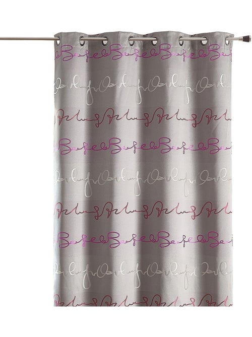 Cortina jacquard com estampados de letras - Kiabi