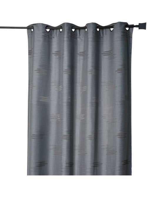 Cortina jacquard com formas geométricas e ilhós - Kiabi