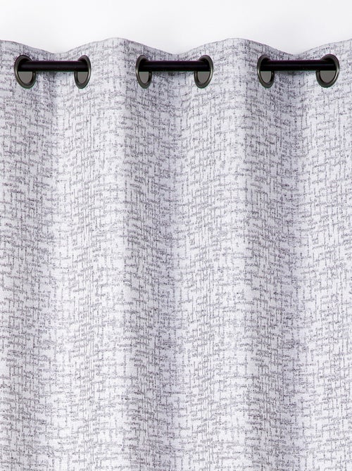 Cortina jacquard com ilhós efeito tweed - Kiabi
