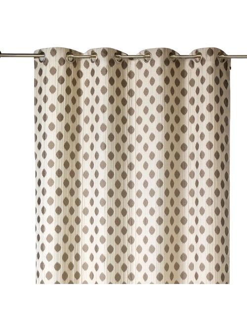 Cortina jacquard com motivos arredondados, de peso - Kiabi