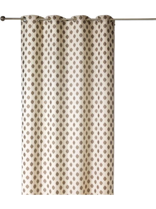 Cortina jacquard com motivos arredondados, de peso - Kiabi