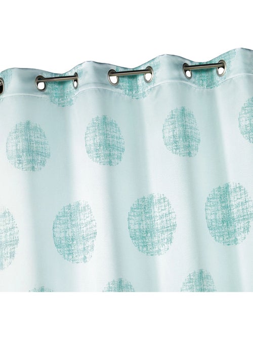 Cortina jacquard com motivos redondos em tons misturados - Kiabi