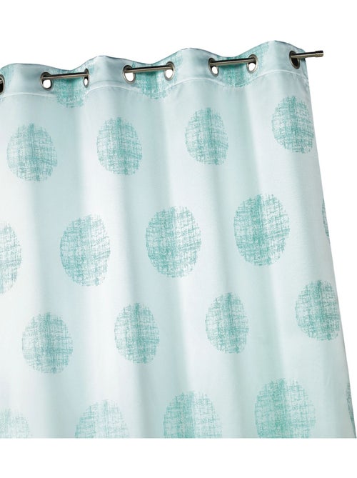 Cortina jacquard com motivos redondos em tons misturados - Kiabi