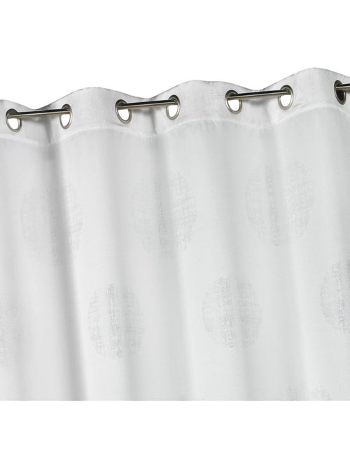 Cortina jacquard com motivos redondos em tons misturados - Kiabi