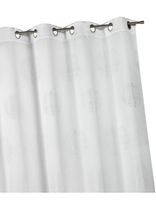 Cortina jacquard com motivos redondos em tons misturados - Kiabi