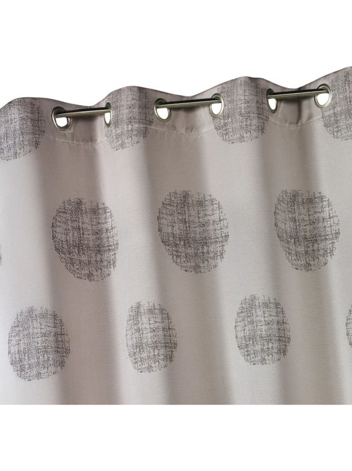 Cortina jacquard com motivos redondos em tons misturados - Kiabi
