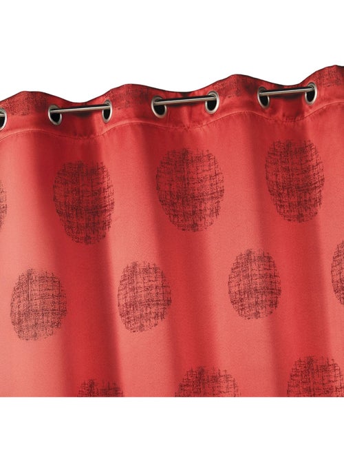 Cortina jacquard com motivos redondos em tons misturados - Kiabi