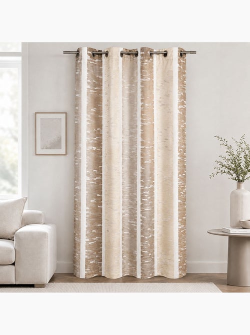 Cortina jacquard com riscas verticais coloridas - Kiabi