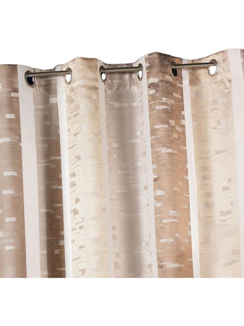 Cortina jacquard com riscas verticais coloridas - Kiabi
