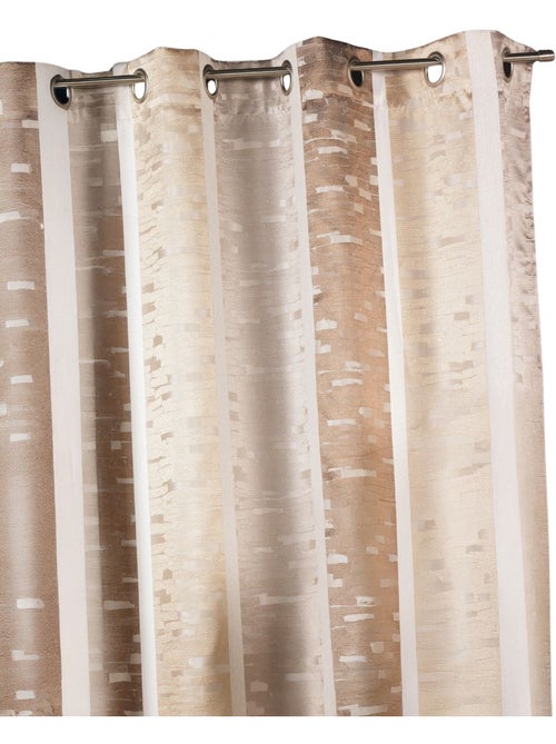 Cortina jacquard com riscas verticais coloridas - Kiabi