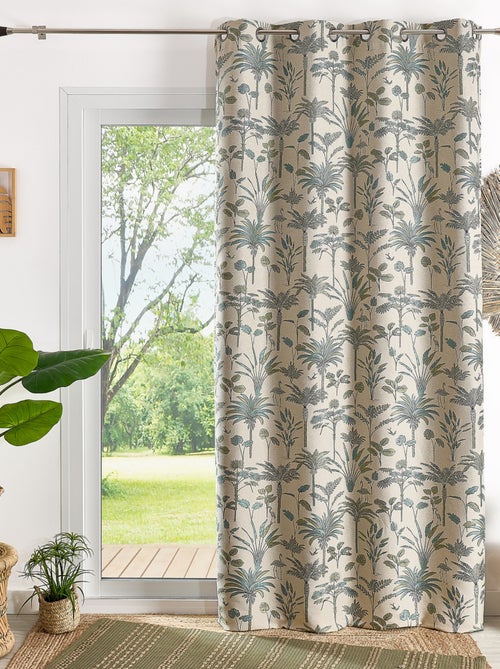 Cortina jacquard de palmeiras exóticas - Kiabi