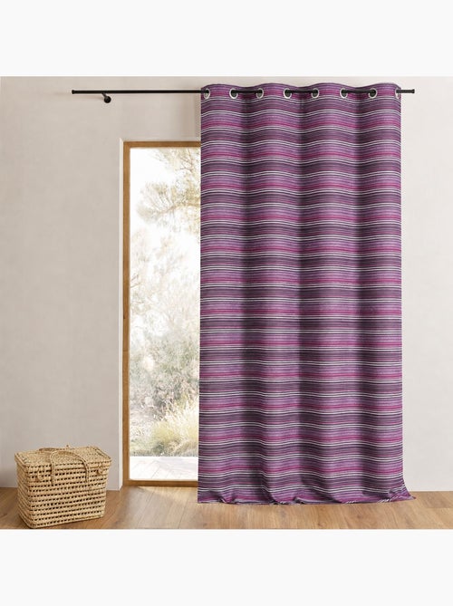 Cortina jacquard isolante com riscas finas - Kiabi Cortina jacquard isolante com riscas finas - Kiabi