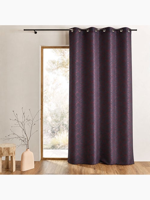 Cortina jacquard translúcida com motivos geométricos - Kiabi
