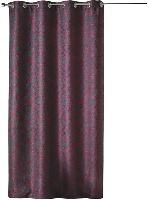 Cortina jacquard translúcida com motivos geométricos - Kiabi