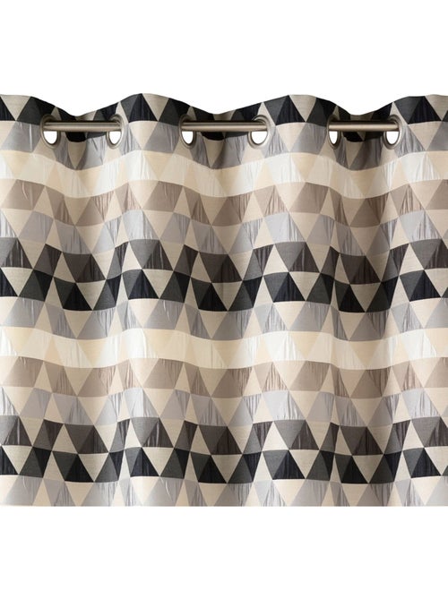 Cortina jacquard translúcida com motivos triangulares - Kiabi Cortina jacquard translúcida com motivos triangulares - Kiabi