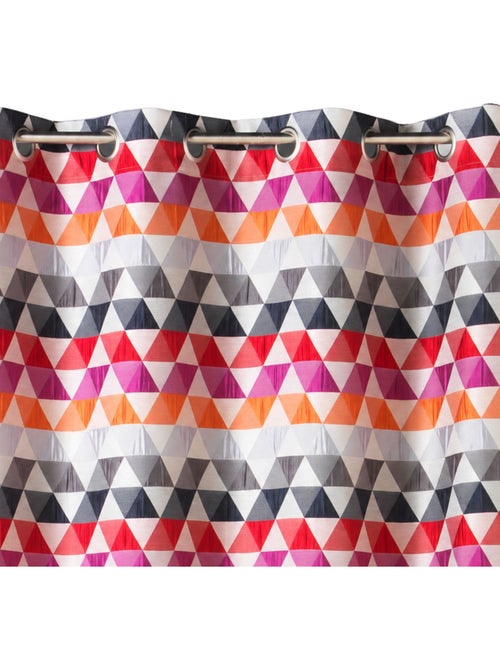 Cortina jacquard translúcida com motivos triangulares - Kiabi Cortina jacquard translúcida com motivos triangulares - Kiabi