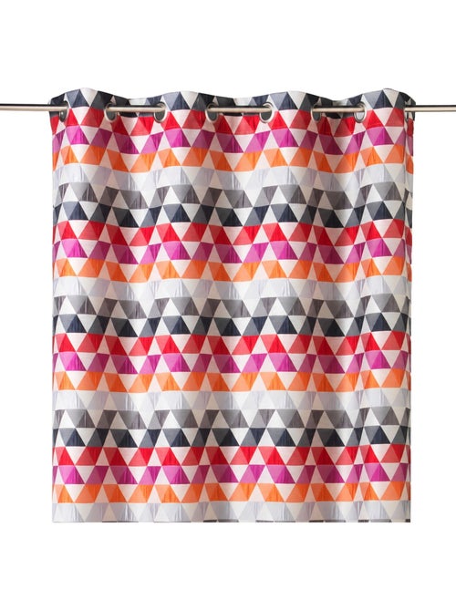 Cortina jacquard translúcida com motivos triangulares - Kiabi Cortina jacquard translúcida com motivos triangulares - Kiabi