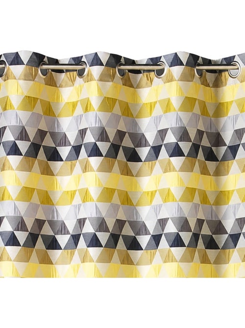 Cortina jacquard translúcida com motivos triangulares - Kiabi Cortina jacquard translúcida com motivos triangulares - Kiabi