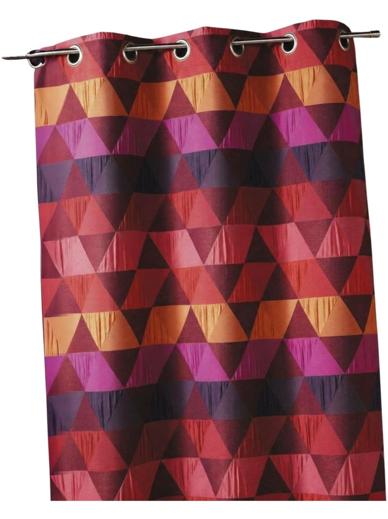 Cortina jacquard triangular Bordô - Kiabi