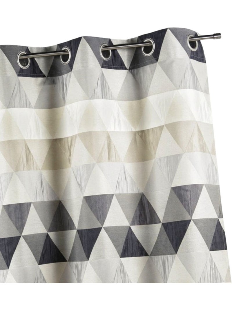 Cortina jacquard triangular Cinza claro - Kiabi