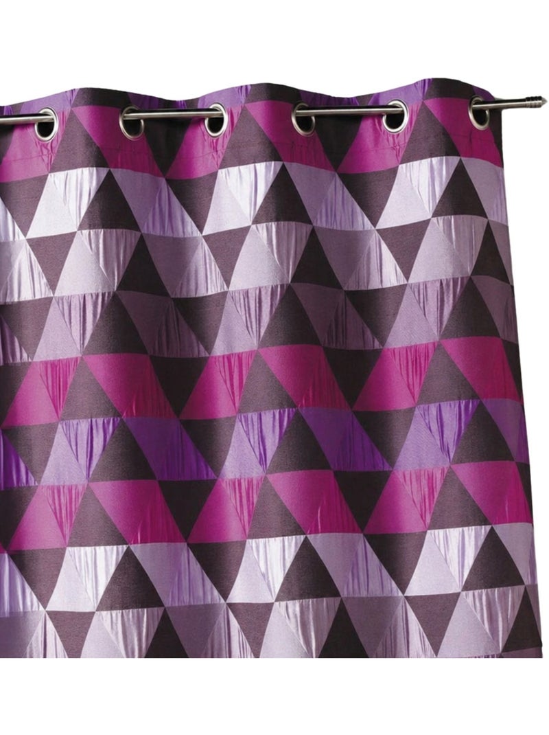 Cortina jacquard triangular Roxo ameixa - Kiabi