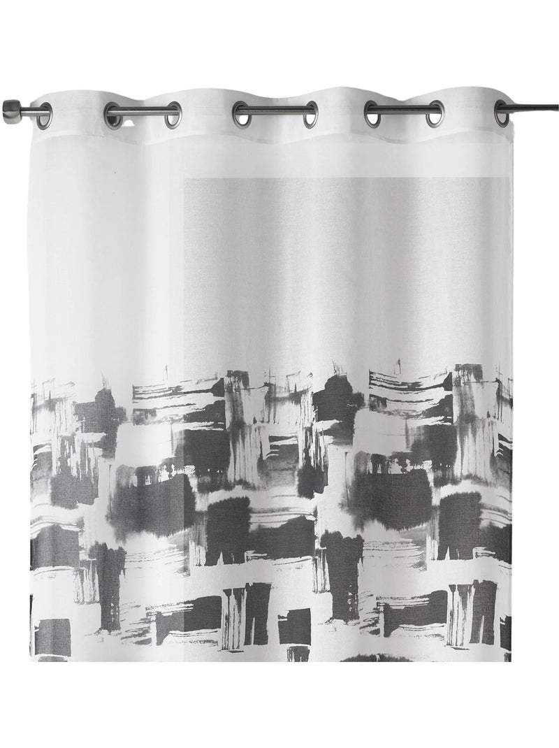 Cortina leve com estampado gráfico Preto - Kiabi