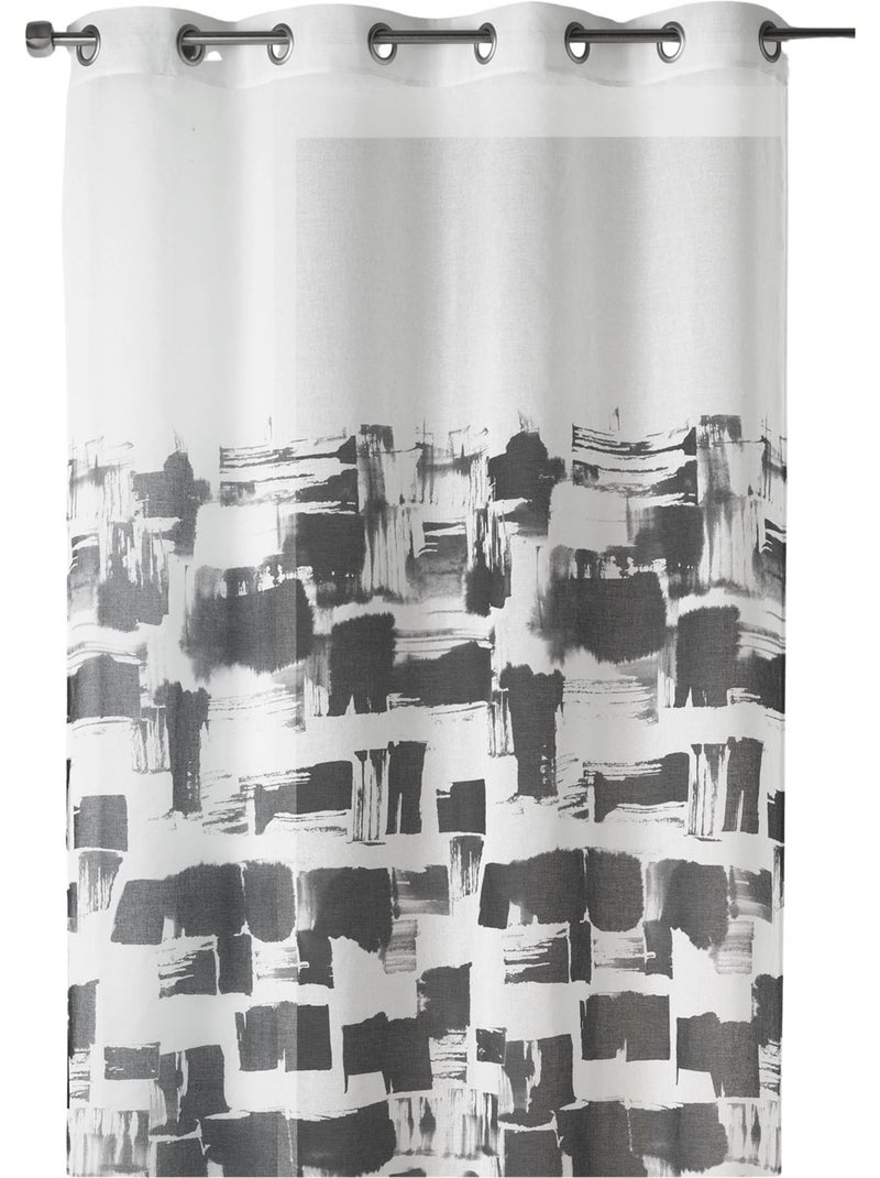 Cortina leve com estampado gráfico Preto - Kiabi