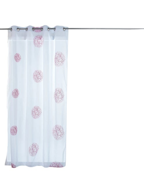 Cortina leve com motivos de círculos bordados - Kiabi