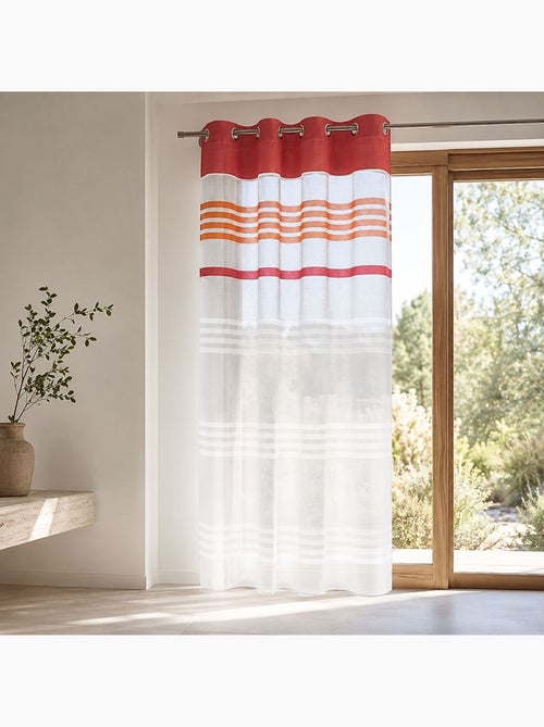 Cortina leve com riscas horizontais - Kiabi