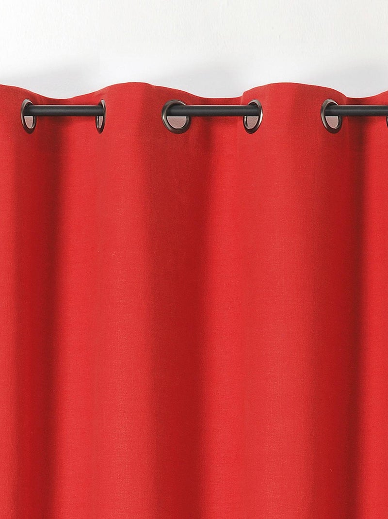 Cortina libeccio 100% linho Vermelho - Kiabi