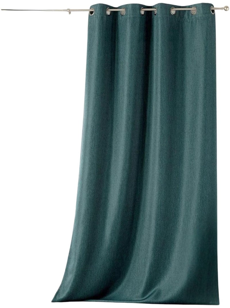 Cortina lisa com ilhós Verde esmeralda - Kiabi