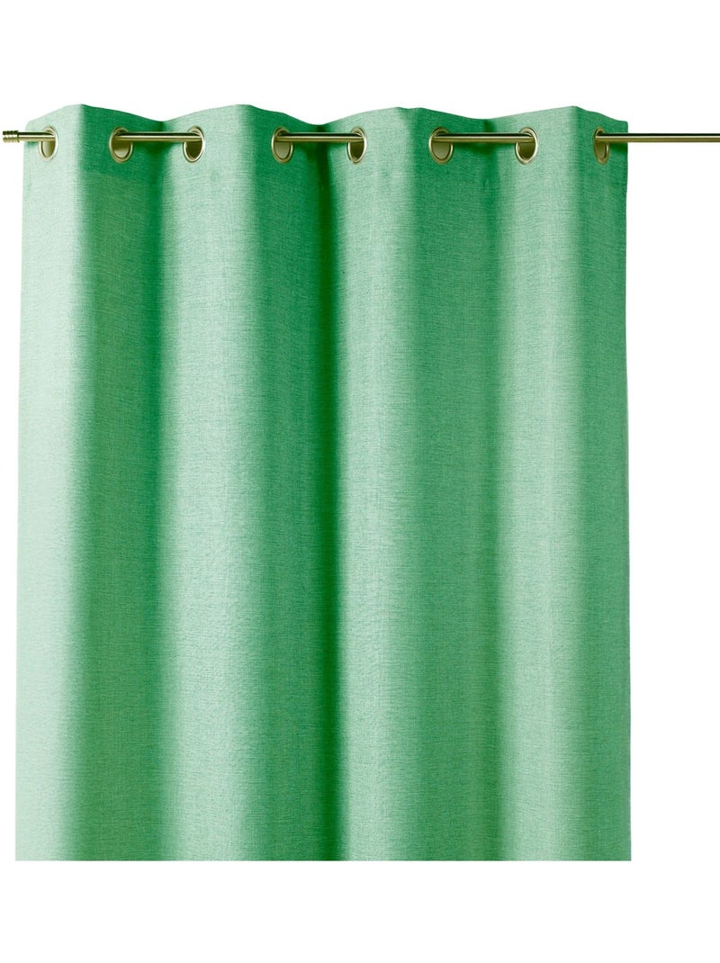 Cortina lisa opaca e com isolamento térmico, com forro polar Verde claro - Kiabi