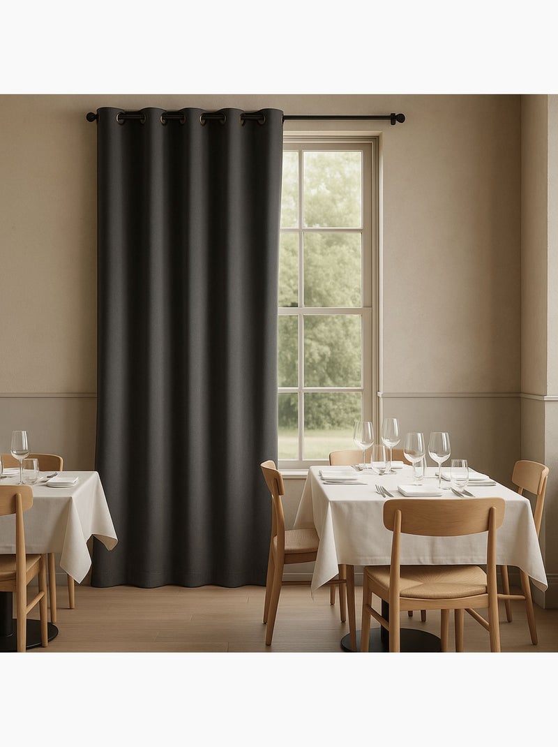 Cortina m1 blackout 100% retardante de chama cinzento Cinza - Kiabi