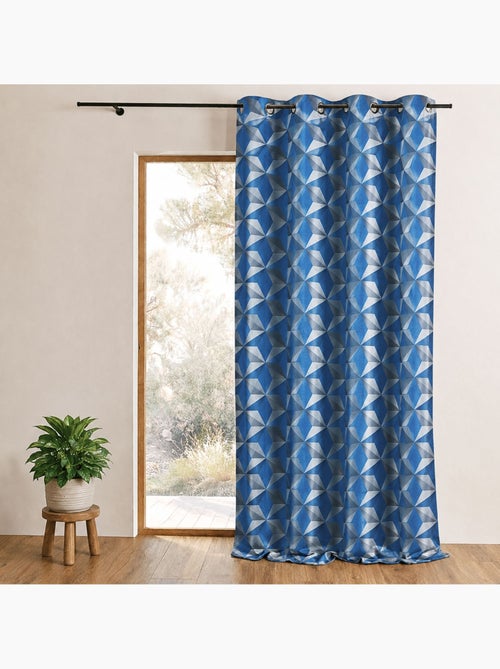 Cortina opaca em jacquard com motivos geométricos - Kiabi Cortina opaca em jacquard com motivos geométricos - Kiabi