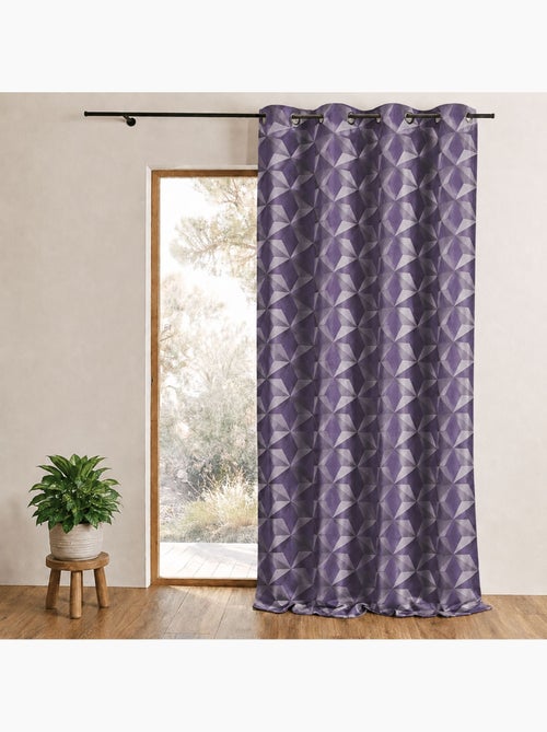 Cortina opaca em jacquard com motivos geométricos - Kiabi Cortina opaca em jacquard com motivos geométricos - Kiabi