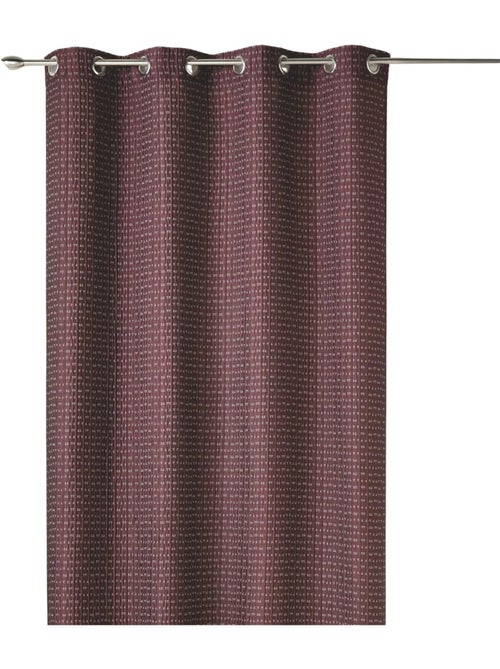 Cortina opaca em jacquard liso com relevos - Kiabi
