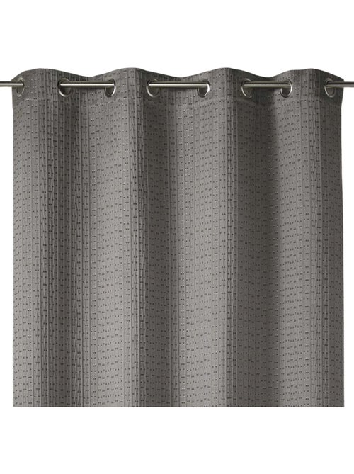 Cortina opaca em jacquard liso com relevos - Kiabi