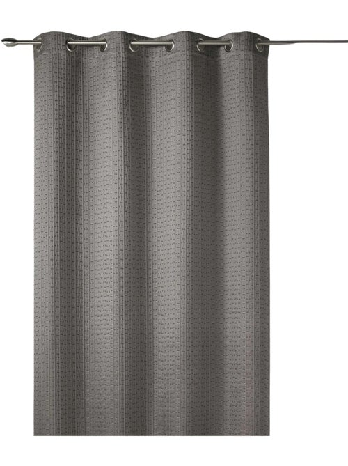 Cortina opaca em jacquard liso com relevos - Kiabi