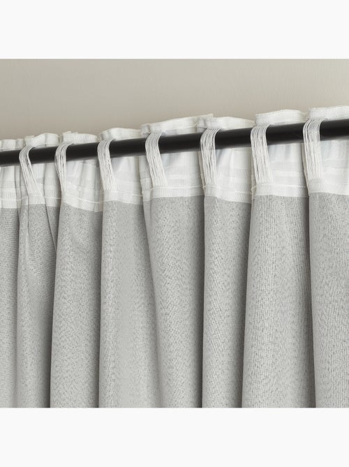 Cortina opaca térmica de 3 camadas com fixação tripla - Kiabi