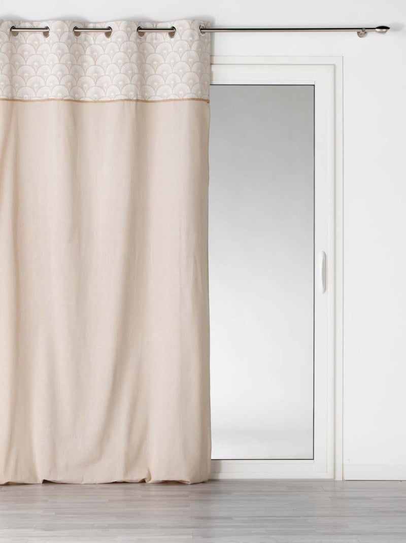 Cortina para estofos estampada Branco - Kiabi