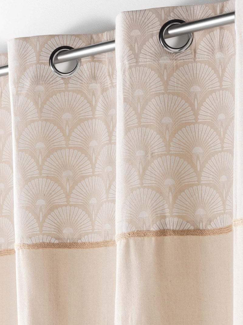 Cortina para estofos estampada Branco - Kiabi