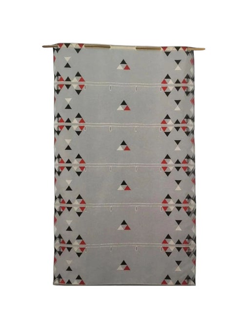 Cortina para janela pequena com bordado triangular - Kiabi