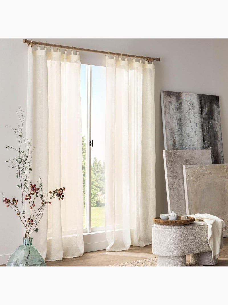 Cortina poliéster sunline douceur d'intérieur Branco - Kiabi