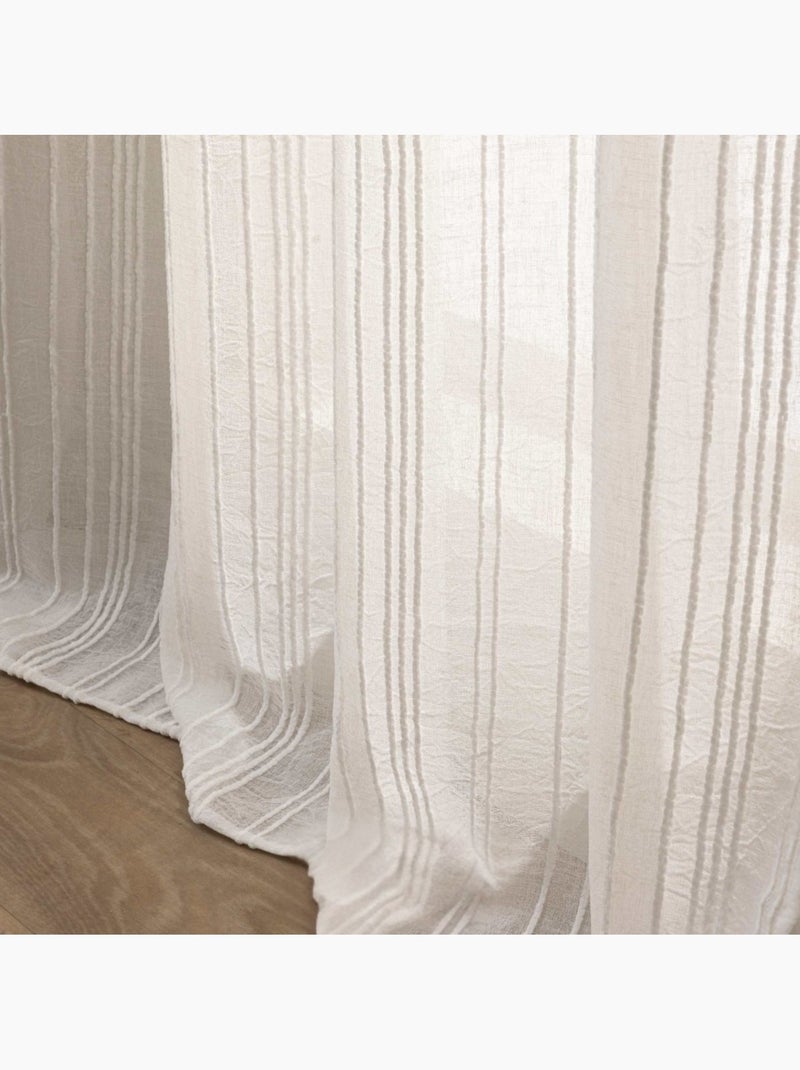 Cortina poliéster zaho douceur d'intérieur Branco - Kiabi