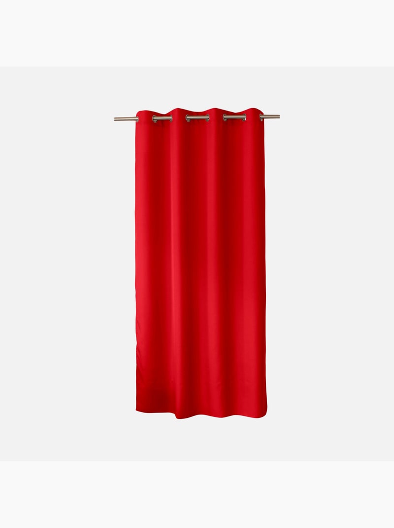 Cortina simples com ilhós Vermelho - Kiabi